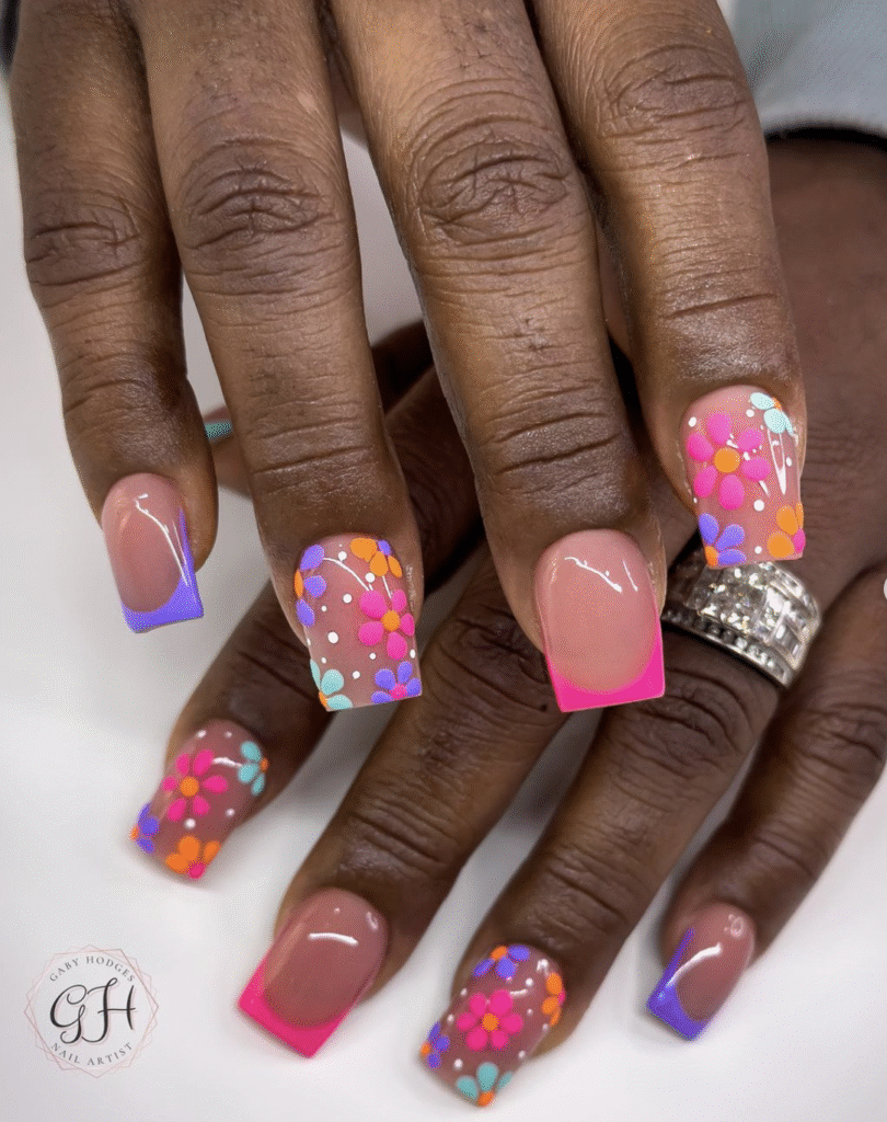 Summer Flower Nail Designs