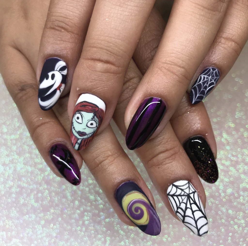 Disney Halloween Nail Designs