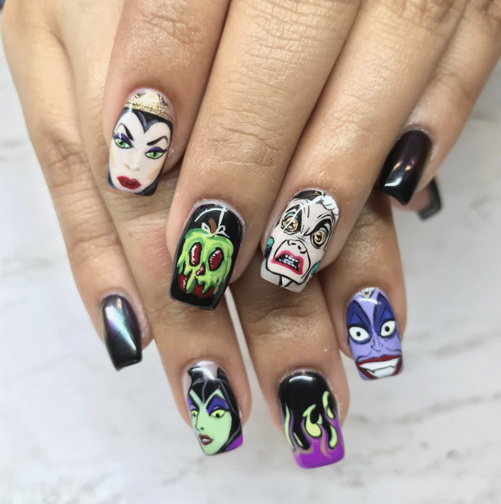 Disney Halloween Nail Designs