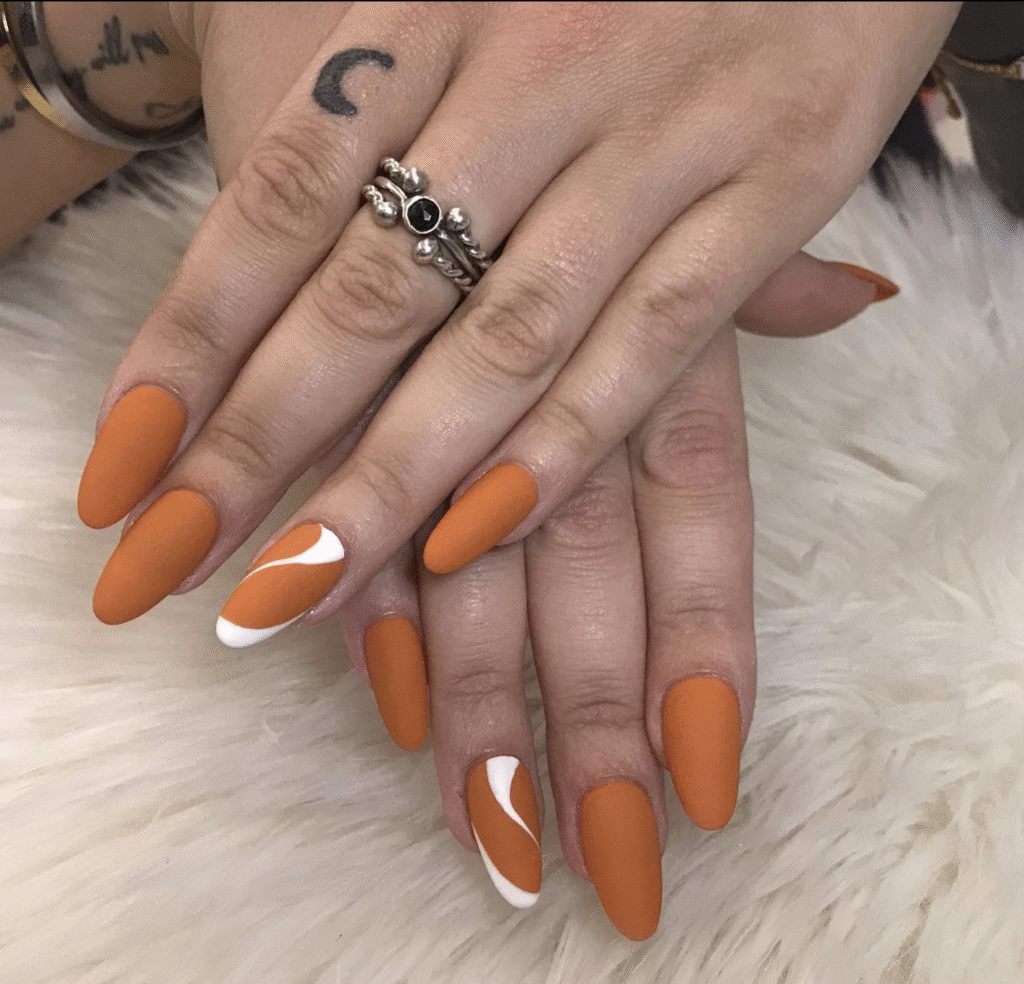 Orange Fall Nails