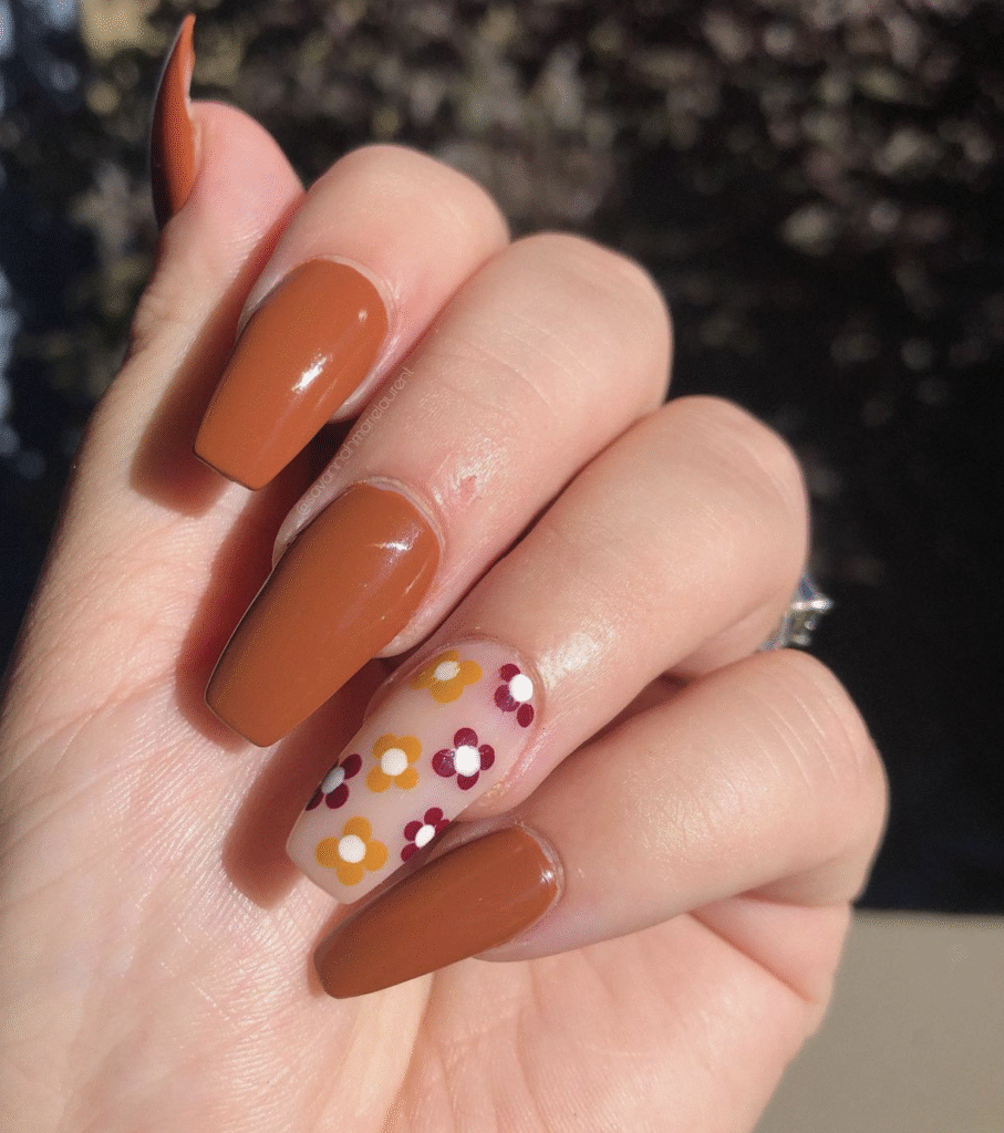 Orange Fall Nails