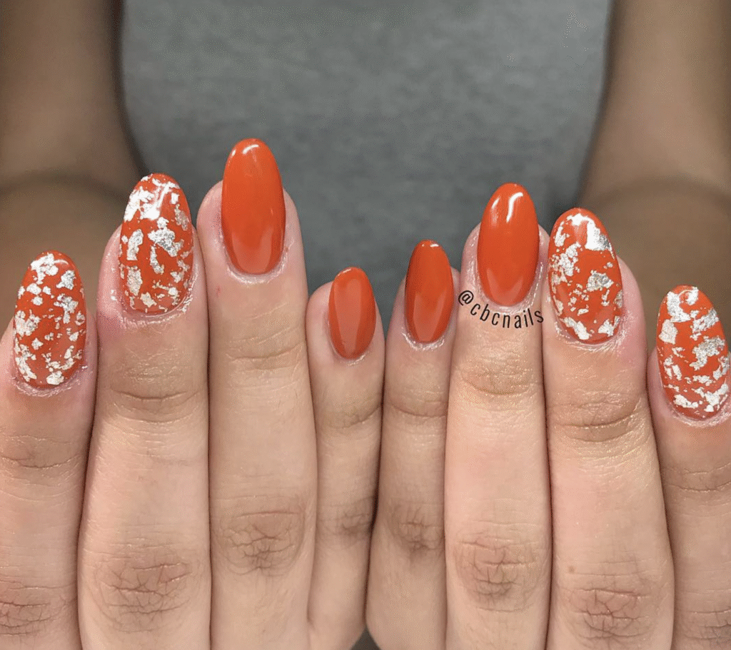 Orange Fall Nails
