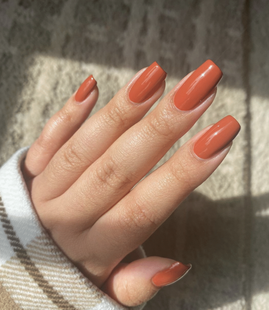 Orange Fall Nails