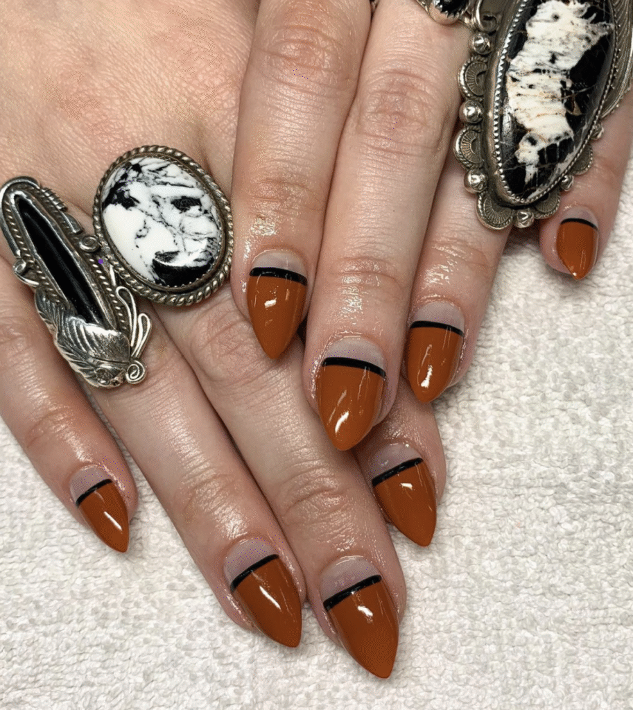 Orange Fall Nails