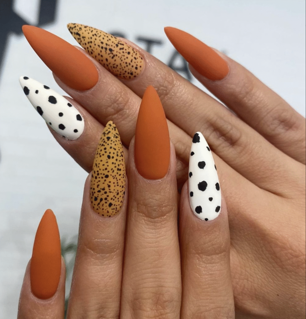 Orange Fall Nails