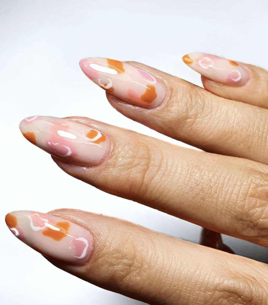 Orange Fall Nails