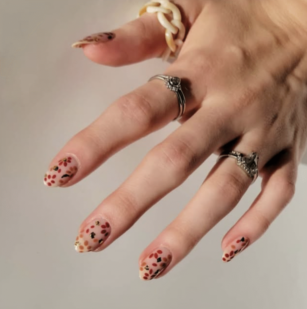 fall leaf nails