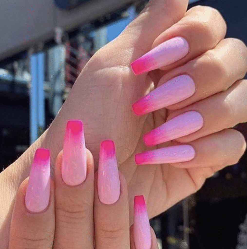 barbie pink nails