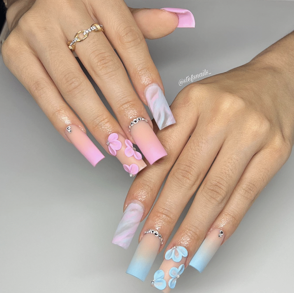 Gender Reveal Nail Ideas