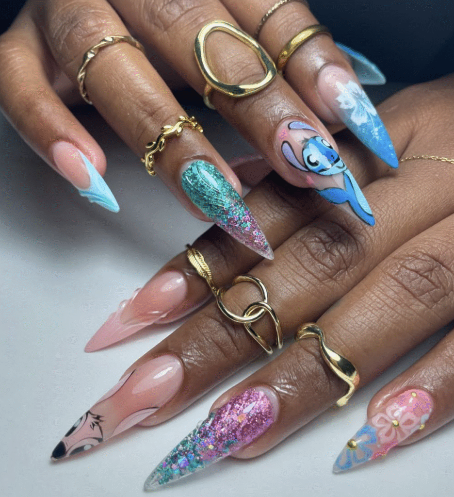Gender Reveal Nail Ideas