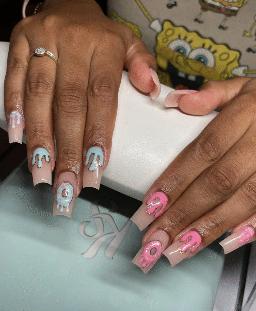 Gender Reveal Nail Ideas