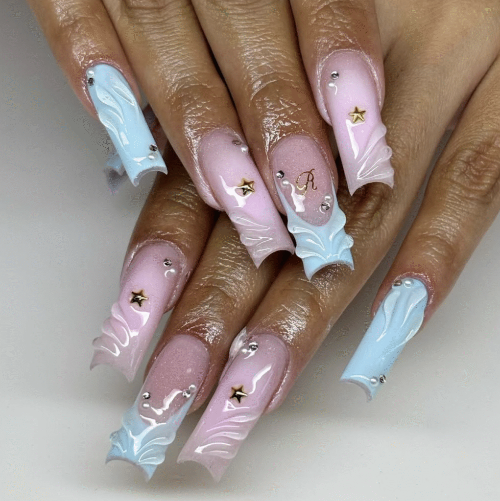Gender Reveal Nail Ideas