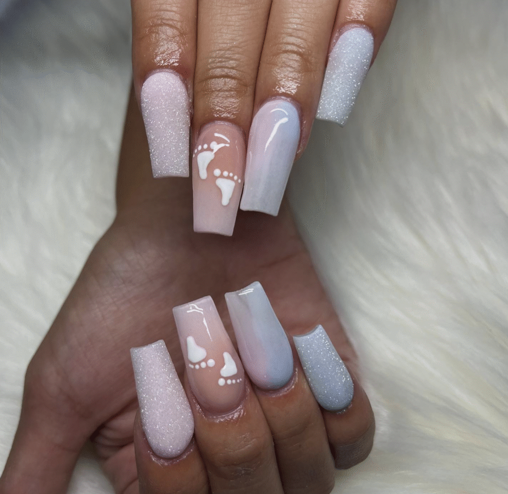 Gender Reveal Nail Ideas
