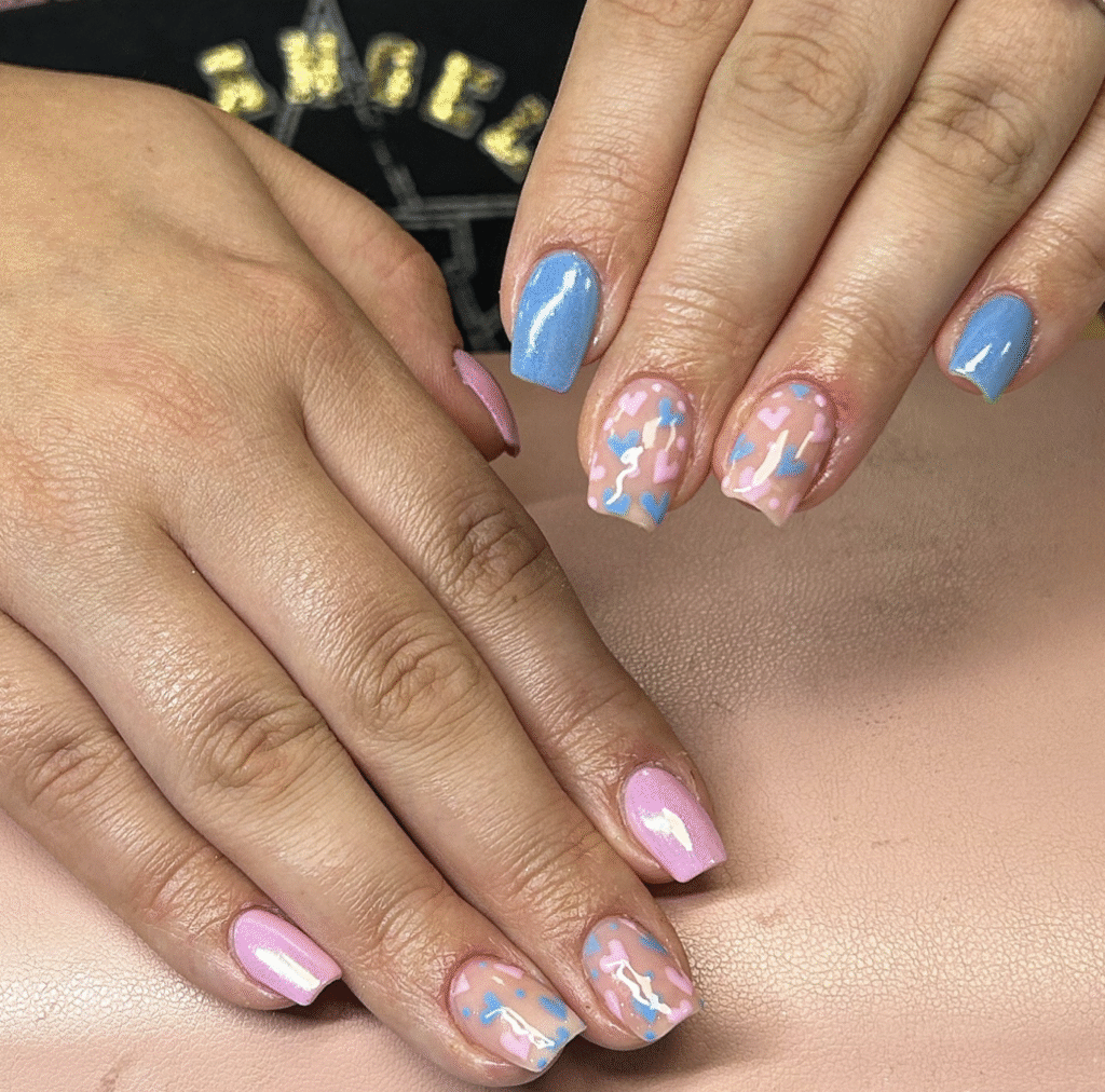 Gender Reveal Nail Ideas