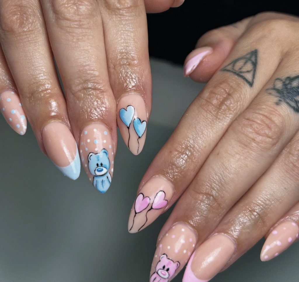 Gender Reveal Nail Ideas
