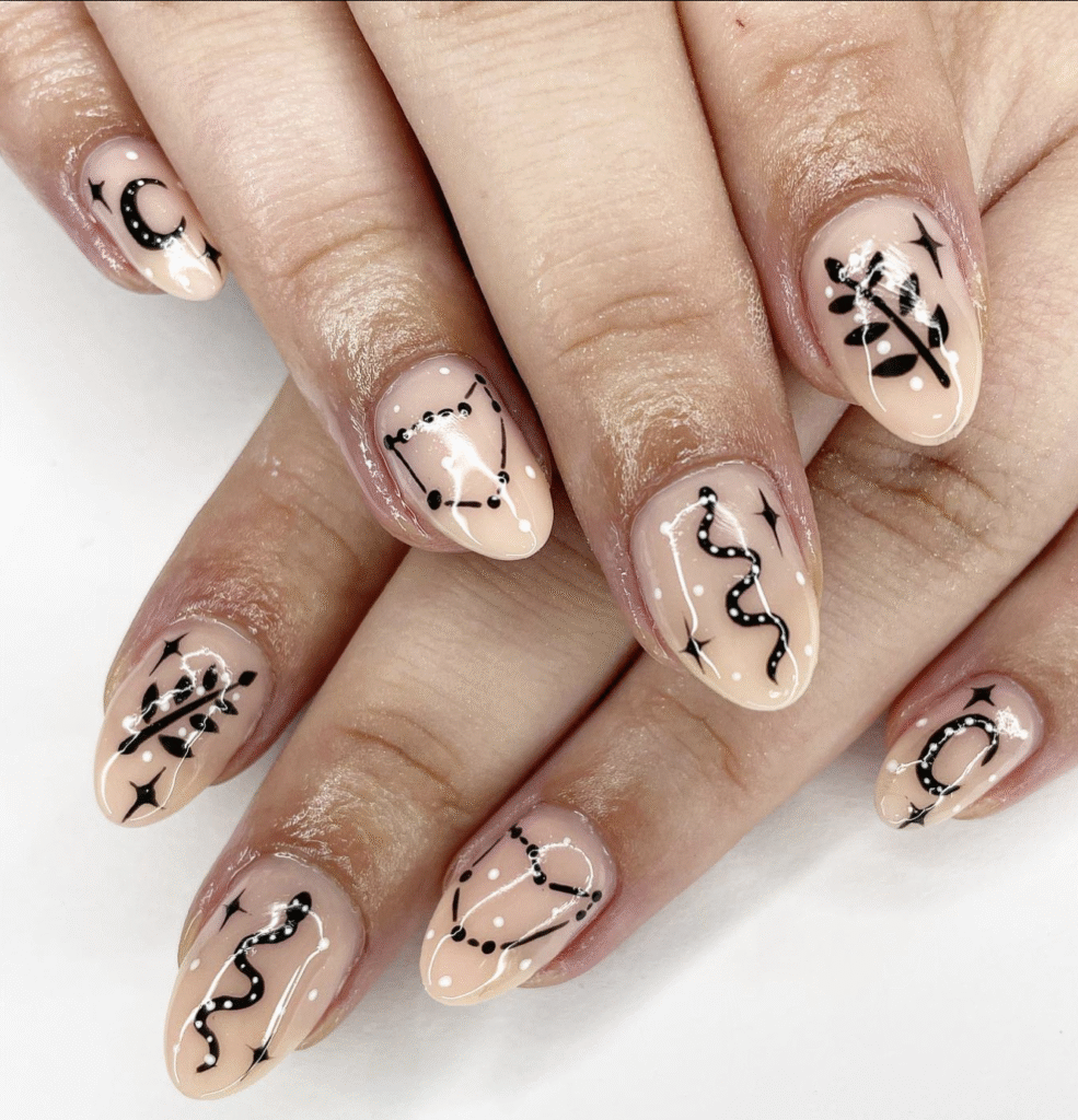 Capricorn nail designs