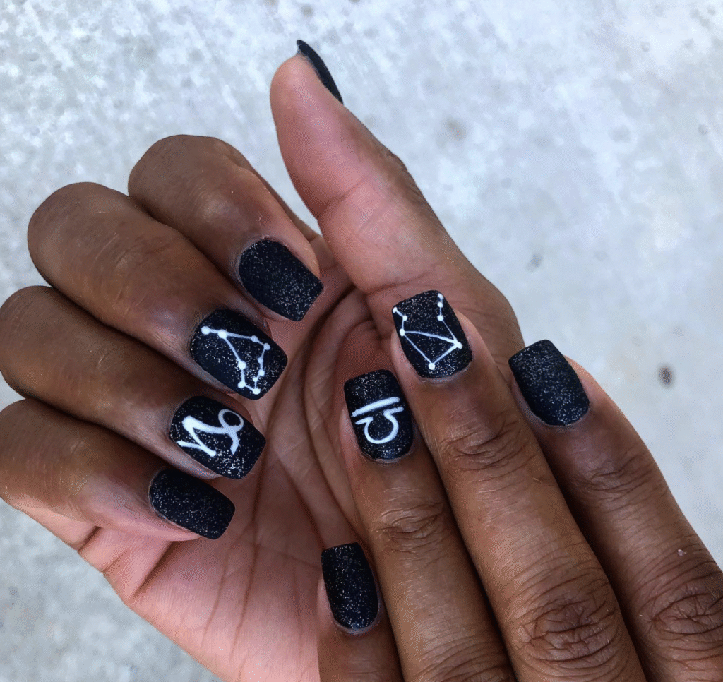 Capricorn nail designs