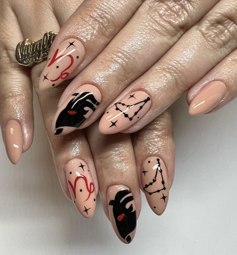 Capricorn nail designs