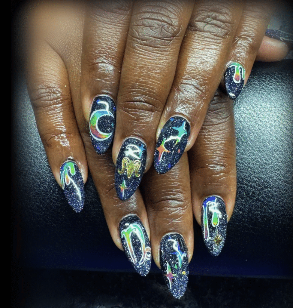 Capricorn nail designs