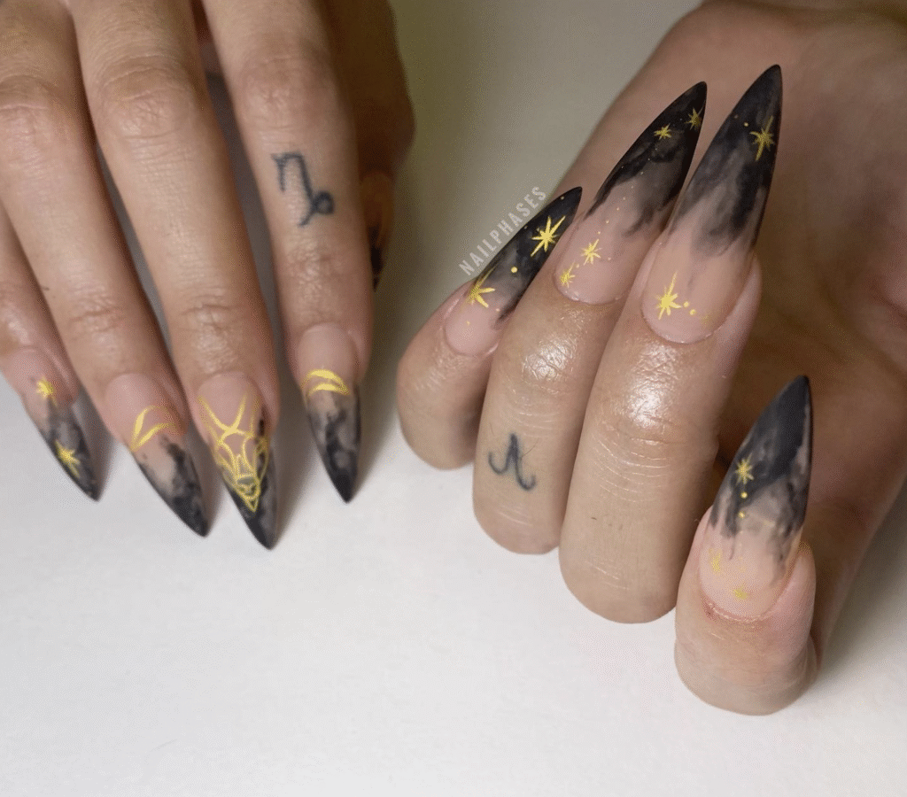 Capricorn nail designs