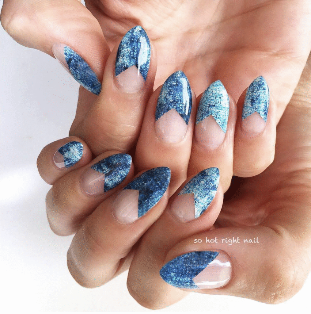 Denim Blue Nails