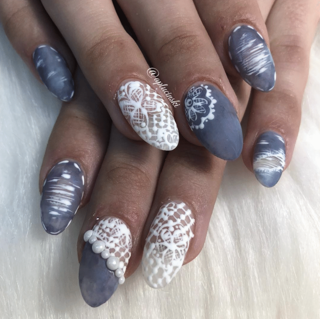 Denim Blue Nails