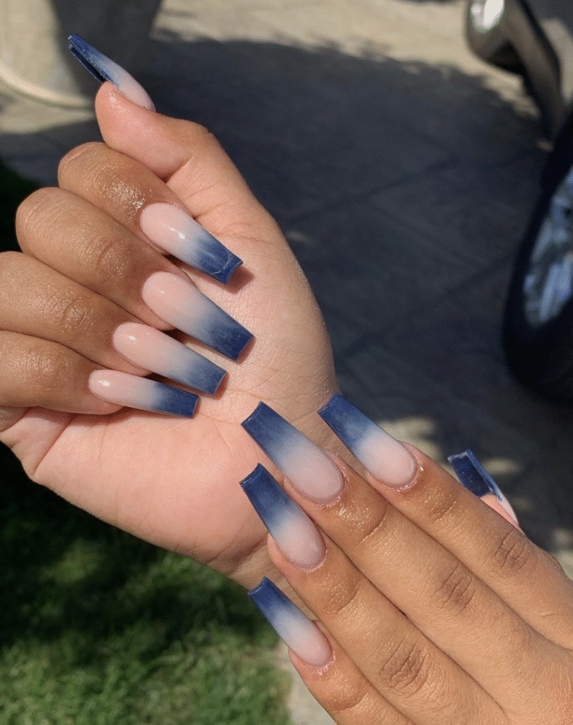 Blue Fall nails