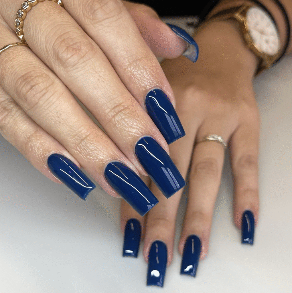 Blue Fall nails