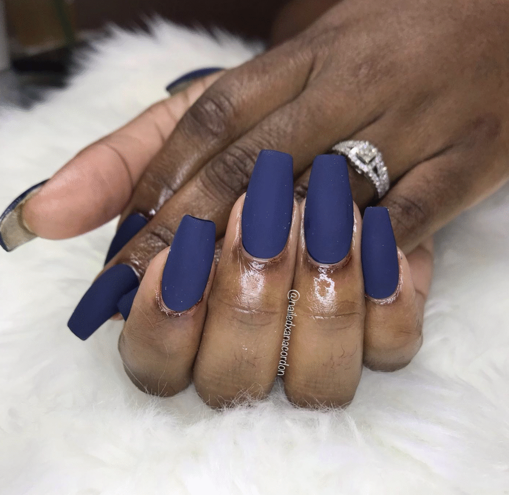 Blue Fall nails