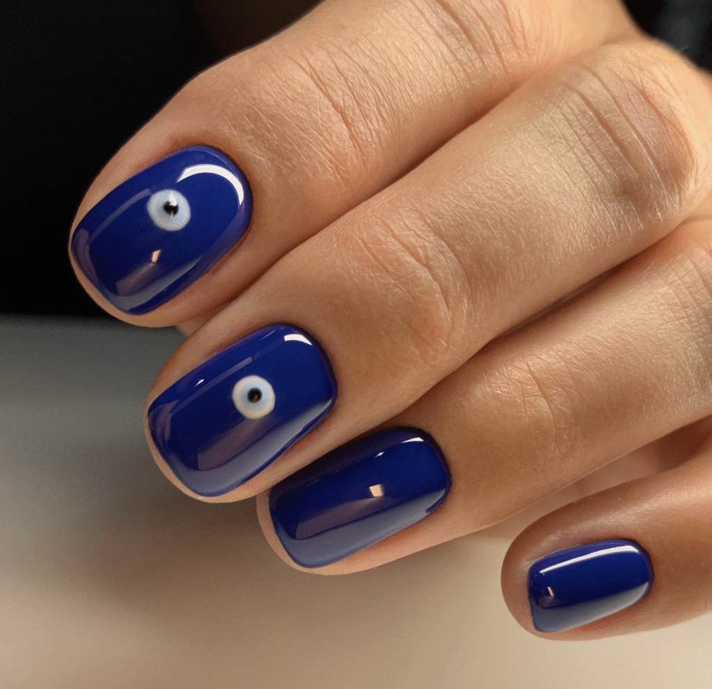 Blue Fall nails