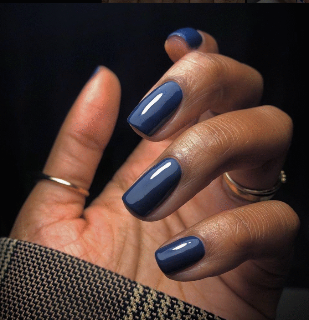 Blue Fall nails