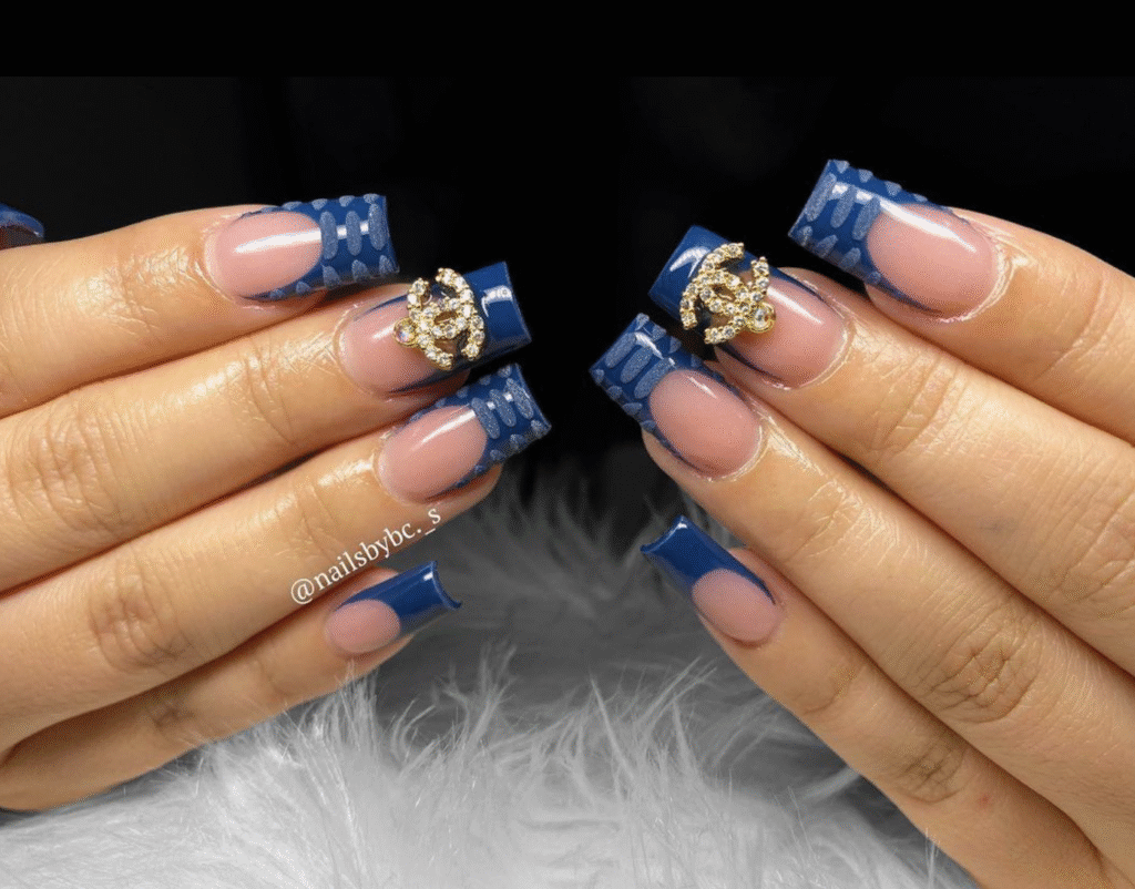Blue Fall nails