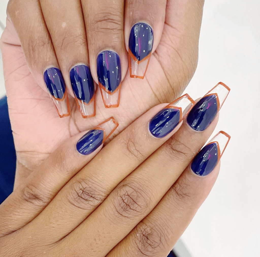 Blue Fall nails