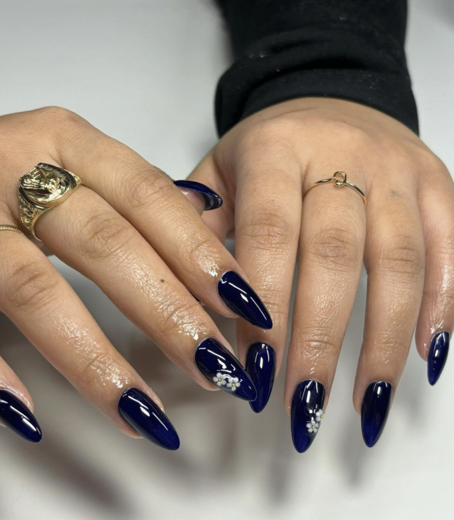Blue Fall nails