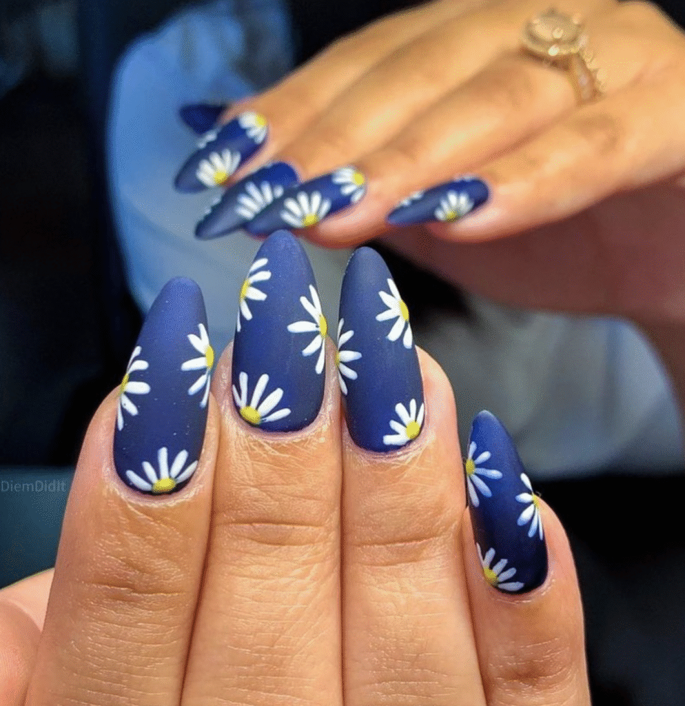 Blue Fall nails